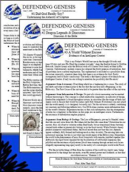 Defending Genesis church bulletin inserts